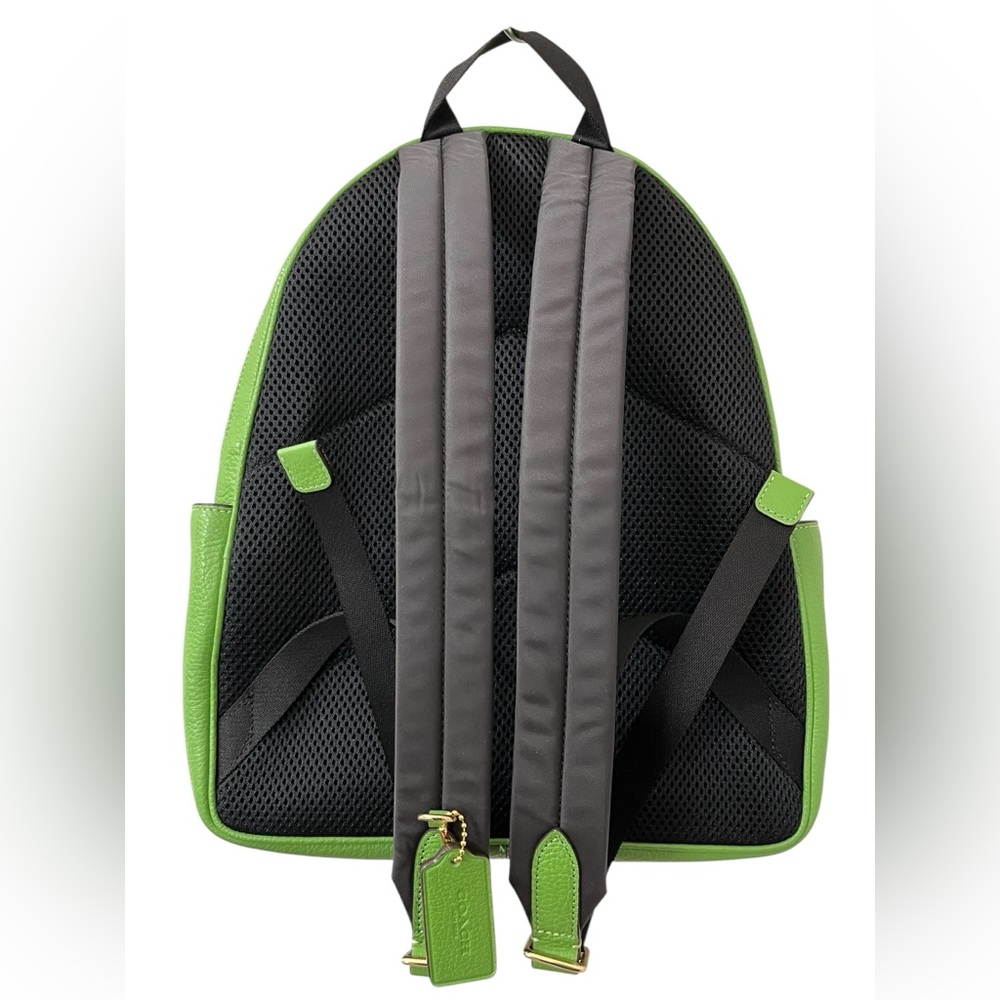 Coach Green Leather Court Backpack Model 5666 🎒 - Picture 3 of 12